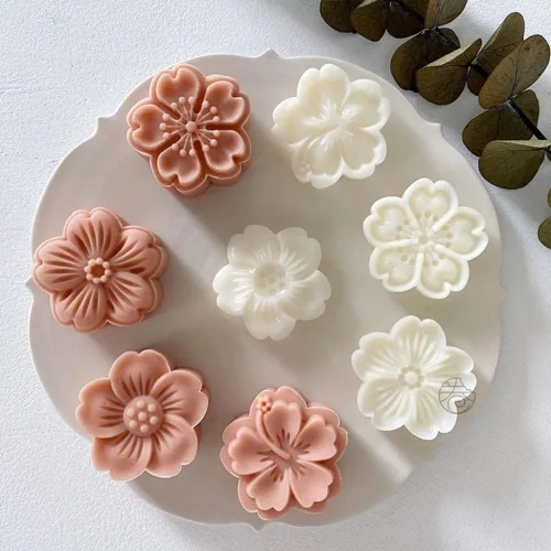 Miniatura 4 de Sakura - Molde para pastel de luna, molde de prensa manual para manualidades, herramientas de pastelería (pastel de luna de 1.06 oz)