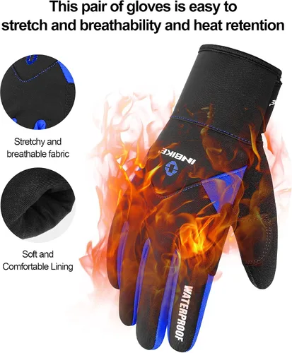 Miniatura 4 de INBIKE Winter Cycling Gloves for Men Women Cold Weather Thermal Windproof Gel Bike Gloves Touch Screen