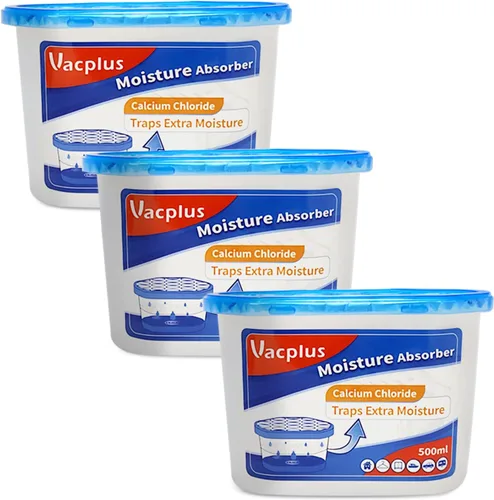 Miniatura 3 de Vacplus Absorbentes de humedad - Deshumidificadores para armario, cajas eficientes absorbentes de humedad que recogen el exceso de humedad