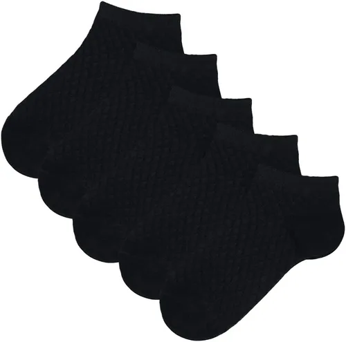 Miniatura 27 de Looching Paquete de 5 calcetines delgados de malla para bebés, niñas y niños, de algodón, color blanco, calcetines de tobillo invisibles 1-8T