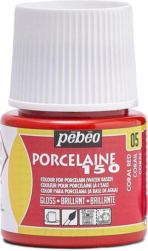 Miniatura 27 de Pebeo Porcelaine 150 - Pintura para porcelana de alto brillo a base de agua, botella de 45 ml - Negro abismo Abismo Negro