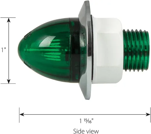 Miniatura 6 de GG Grand General 75400 1 pulgada Mini Empuje/Tornillo Sandía Ámbar/Ámbar Luz LED con Bisel de Plástico Cromado
