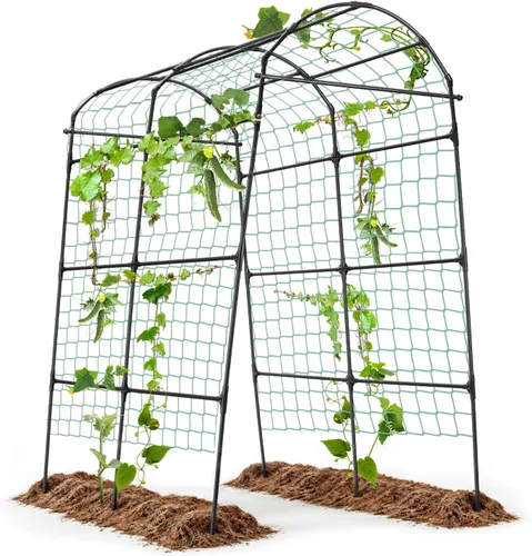 Miniatura 10 de Enrejado de jardín para plantas trepadoras al aire libre, enrejado de pepino de metal para plantas al aire libre, verduras, frutas, flores, vides