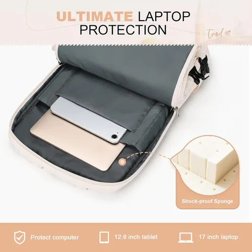 Miniatura 5 de Maelstrom Mochila de viaje para mujeres y hombres, mochila impermeable para laptop de 17 pulgadas, regalo para mochila de trabajo escolar con bolsa