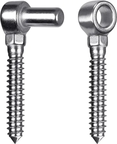 Miniatura 10 de Insaga Bisagras de puerta de acero inoxidable 304 para cercas de madera, bisagra de ojo de tornillo de una pieza resistente con diámetro de orificio