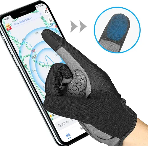 Miniatura 5 de Kyncilor Guantes de ciclismo, guantes de ciclismo, guantes de correr para hombres y mujeres, guantes de entrenamiento de dedo completo, pantalla