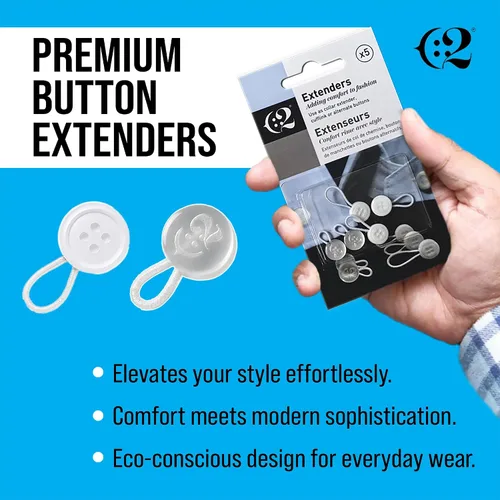 Miniatura 3 de C2 Extensores de cuello de camisa elásticos suaves para camisas de hombre, paquete de 5 extensores de cuello para camisas de vestir, expansores