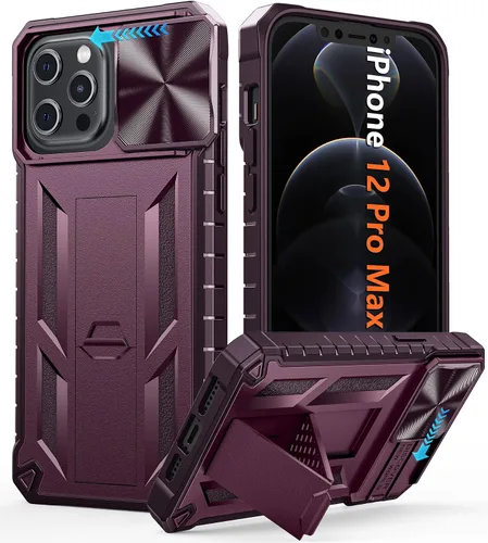 Miniatura 21 de FNTCASE for iPhone 11-Pro Phone Case: Military Grade Drop Proof Mobile Cover with Kickstand & Slide Rugged Shockproof Bumper Heavy Duty Protector
