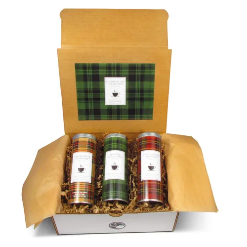 Miniatura 12 de Caja de regalo de té navideño Peace, Love and Joy, 1 lata de té verde de menta, 1 lata de té chai descafeinado y 2 agitadores de miel, bolsas de té