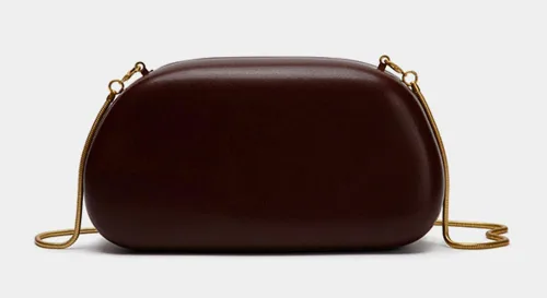 Miniatura 6 de Bolsos de noche de cuero sintético para mujer con cadena, bandolera de moda, decoración de metal, bolso de hombro casual 2025 A Blanco