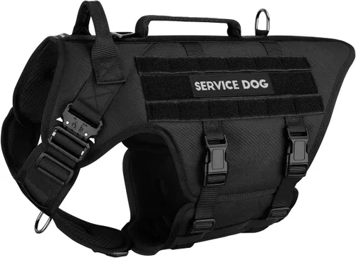 Miniatura 9 de Arnés táctico para perros - PETNANNY Chaleco para perro de servicio para perros grandes Cobertura corporal completa en arnés para perros de Rosa