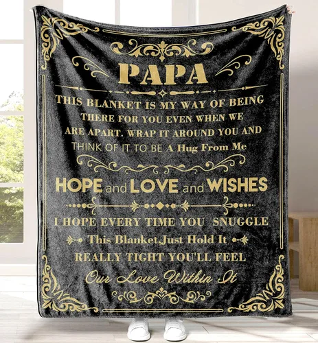 Miniatura 11 de Manta para papá, regalos para papás o abuelo de parte de nietos, manta suave para el abuelo, regalo del día del padre, regalo de Navidad para papá