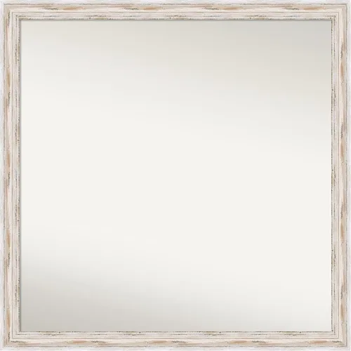Miniatura 90 de Amanti Art Espejo de baño blanco para sobre el fregadero, 30 x 35 pulgadas, espejo de tocador rectangular estrecho de Eva de oro blanco, marco