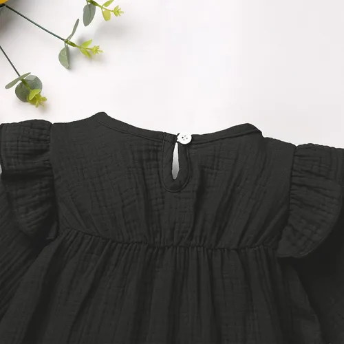 Miniatura 5 de FYMNSI Vestido floral con bordado étnico mexicano para bebé, vestido casual para niños, manga larga, volantes, playa, vacaciones, vestido de verano