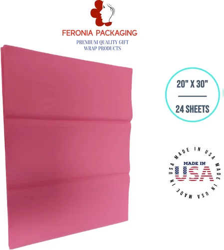 Azalea - Cuadrados de papel de seda rosa, 24 hojas a granel, papel de regalo premium y suministros de arte para cumpleaños, vacaciones o regalos por