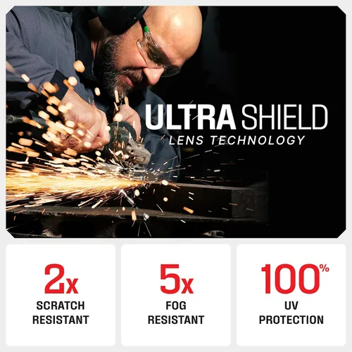 Miniatura 3 de Gafas de seguridad NoCry con lentes transparentes, no se empañan, resistentes a los rayones, envolventes antideslizantes, protección UV. Ajustables