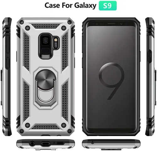 Miniatura 4 de Funda para Samsung Galaxy S9, Galaxy S9, [grado militar de 16 pies a prueba de caídas], anillo a prueba de golpes para Samsung Galaxy S9, verde