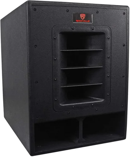 Miniatura 2 de Rockville Subwoofer RBG15FA de 2400 W con alimentación activa, 15 pulgadas, diseño de bocina plegada, 600 W RMS, alta salida SPL, para DJs y eventos