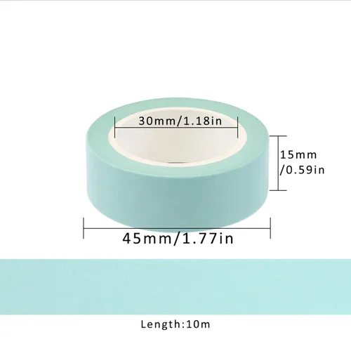 Miniatura 6 de NatSumeBasics 3 Cintas Washi Verde Menta Lisas Cinta Decorativa de Enmascarar 32 Pies Cintas Autoadhesivas para Embalaje Decoración Diarios Álbumes