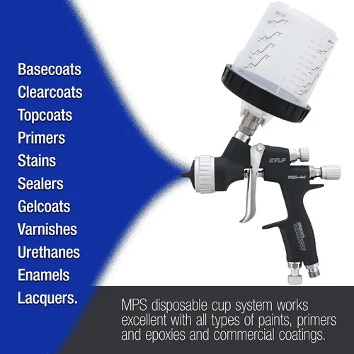 Miniatura 6 de Master Paint System MPS - Juego de 40 revestimientos desechables para pistola de pintura y sistema de tapas, paquete de 40