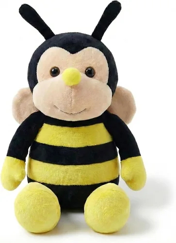 Peluche Nana la abeja con cara sonriente y alas amarillas, abejorro, juguete suave en forma de animal para niños de 12 pulgadas de la cabeza a los