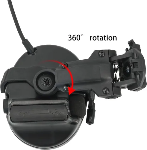 Miniatura 3 de HEARFALCOM Auriculares tácticos COMAT III Casco táctico Adaptador de riel ARC versión no militar Enfriamiento de ruido Auriculares de disparo con V2
