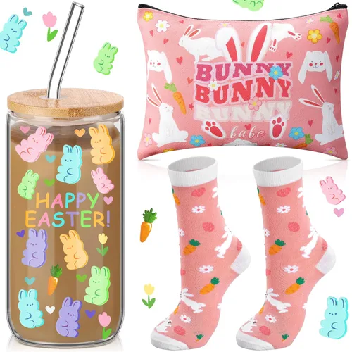 Miniatura 10 de Layhit Capybara - 3 piezas de regalos para mujeres, regalo de agradecimiento de 16 onzas, bolsa de maquillaje cosmética, calcetines lindos, regalo