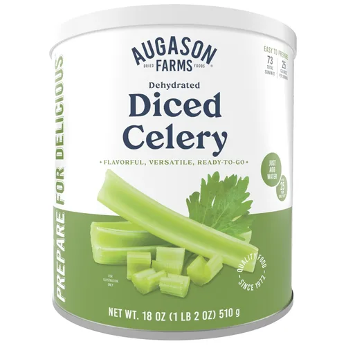 Augason Farms Apio deshidratado de corte transversal de 1 libra, 2 onzas, lata número 10