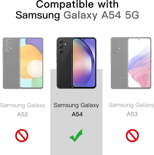 Miniatura 2 de JETech Funda mate para Samsung Galaxy A54 5G de 6.4 pulgadas, funda protectora delgada translúcida esmerilada para teléfono, antihuellas dactilares