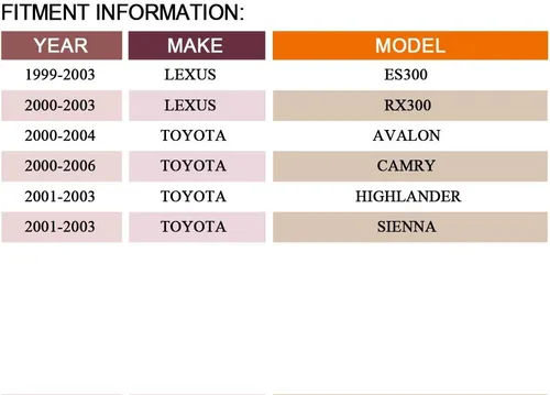 Miniatura 2 de Juego de 6 bobinas de encendido UF267 compatibles con Lexus ES300 RX300 RX400H 1999-2008 y Toyota Camry Highlander Avalon Sienna Solara 3.0L/3.3L