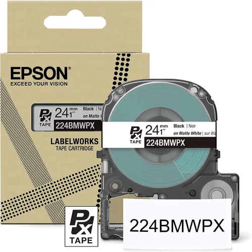 Miniatura 13 de Epson LABELWORKS 224BMBEPX Cartucho de Cinta de PET (Poliéster) Genuino - Negro sobre Beige Mate Cinta de Etiquetadora para Manualidades