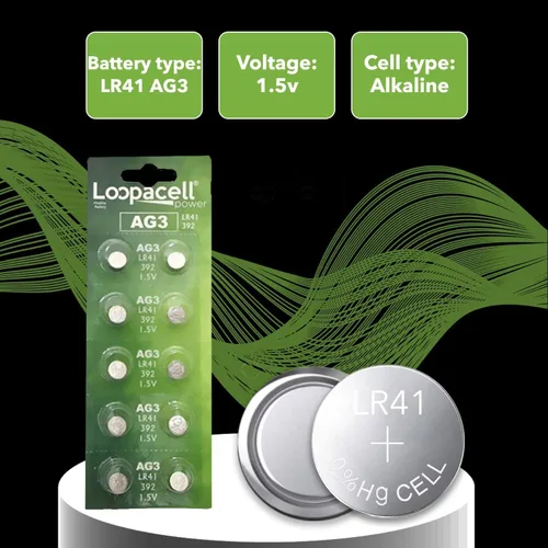 Miniatura 6 de LOOPACELL LR41 AG3 392 384 192 - Pilas de botón de 1,5 V (paquete de 50)