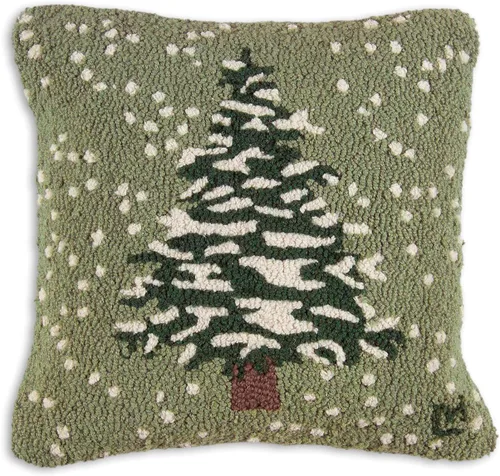 Miniatura 5 de Chandler 4 Corners Almohada Decorativa de Lana con Diseño de Árbol Elegante Tejida a Mano por Artista (18 x 18 pulgadas) Almohada de Navidad