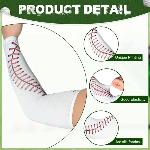 Miniatura 4 de Cozypower 12 pares de mangas de béisbol para jóvenes y niños, deportes, compresión de softbol, mangas de brazo para protección solar