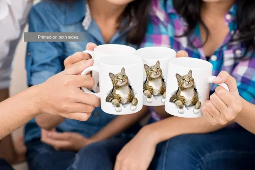 Miniatura 6 de Winston & Bear - Taza de café de cerámica con diseño de gato tabby pensativo - Regalo para amantes de los gatos - Perfecto para cumpleaños