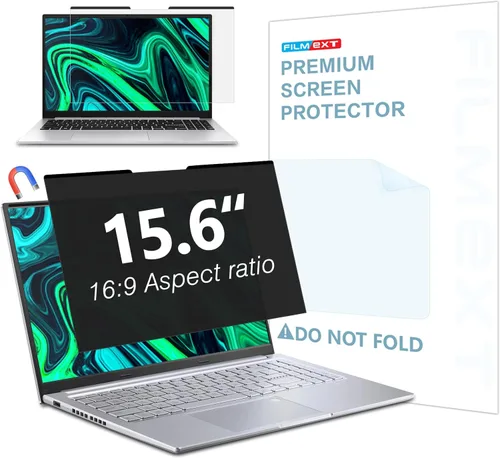 FILMEXT Pantalla magnética de privacidad para laptop de 15.6 pulgadas para 16:9 Widedisplay, pantalla de privacidad extraíble para computadora Negro