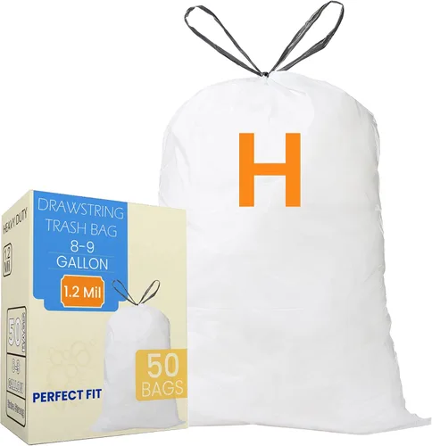 Miniatura 18 de Code H - Bolsas de basura resistentes con cordón de 8 a 9 galones compatibles con simplehuman Code H - Bolsas de basura de 8-9 galones