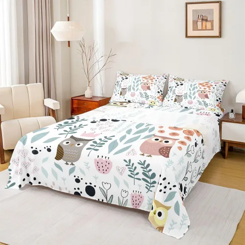 Miniatura 36 de Erosebridal Juego de sábanas de animales de la selva para niñas y niños, juego de sábanas de safari salvaje con diseño de elefante, oso, tigre