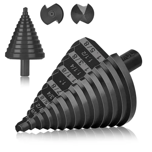 Broca de paso grande para acero, 1-5/8 pulgadas (Pro) 13 agujeros, brocas de cobalto M35, extra resistente para acero inoxidable, metal duro,