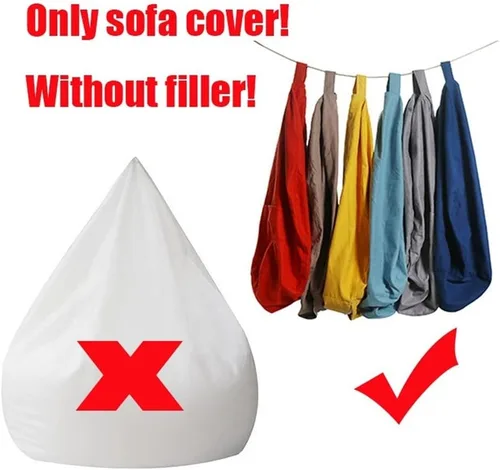 Miniatura 3 de Puf - Funda para sofá grande y perezoso, funda para sofá, sin relleno, puf, cama, futón, tatami, puff relax, muebles de salón