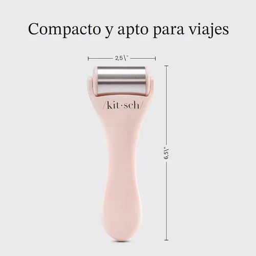 Miniatura 5 de Kitsch Rodillo de hielo de acero inoxidable para cara, esencial para el cuidado de la piel, regalo de vacaciones, rodillo de hielo calmante para Rosa