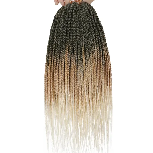 Miniatura 7 de XTREND 10 Pulgadas 6 Paquetes Trenzas de Caja de Ganchillo Cabello Pre-anudado Sin Nudos Bobo Trenzas de Caja 3X Extensiones de Cabello Trenzado 1b#