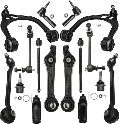 Detroit Axle - Kit de suspensión frontal de 16 piezas para RWD Chrysler 300 Dodge Charger Challenger Magnum 6 brazos de control con rótulas 2