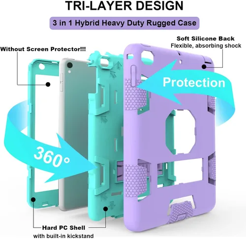 Miniatura 2 de CCMAO Funda para iPad mini 5 2019, iPad mini 4 2015, funda protectora híbrida resistente a prueba de golpes para iPad mini 5ª/4ª generación 7.9
