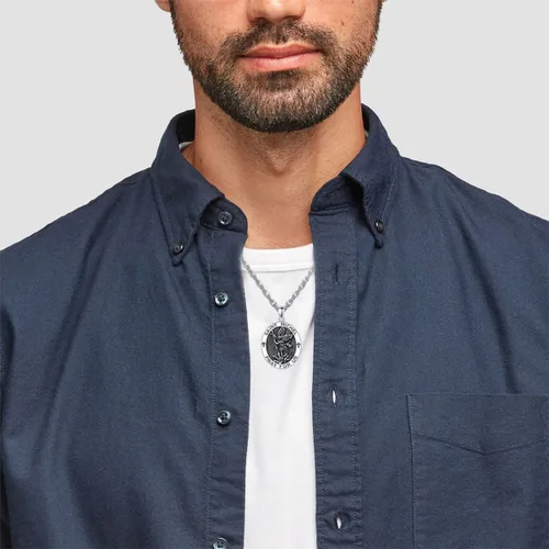 Miniatura 74 de CEKAMA - Collar de plata de ley 925 con dije de amuleto para hombres y mujeres, con cadena de 0.098 in, 22 pulgadas + 2 pulgadas