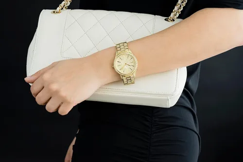 Miniatura 7 de JBW Reloj de pulsera de lujo para mujer Cristal de 0,12 quilates con brazalete de eslabones de acero inoxidable