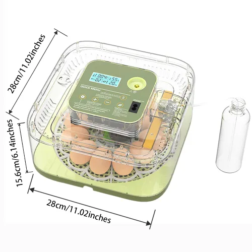 Miniatura 2 de Incubadoras para incubar huevos, capacidad de 12 huevos, incubadora de huevos con giro automático de huevos y control de humedad para todas las aves