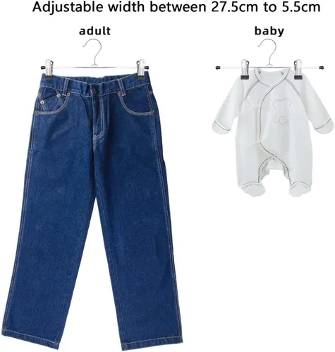 Miniatura 2 de NORTHERN BROTHERS - Perchas para pantalones - 50 unidades para mujeres, perchas de metal para ahorrar espacio para pantalones cortos, abrigos