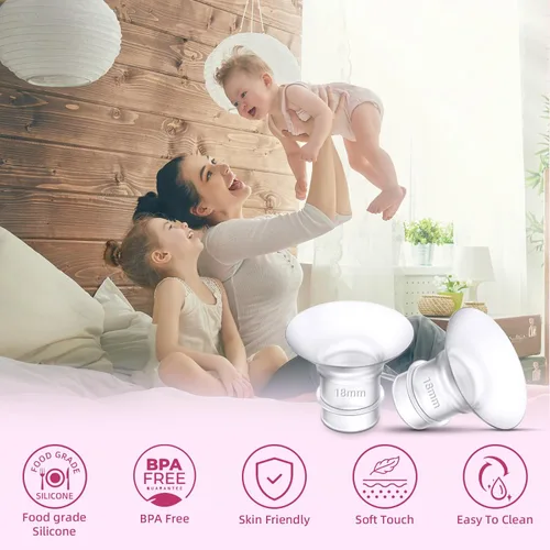 Miniatura 6 de Insertos de brida de 15 mm y 17 mm para Medela, pantallas/bridas Spectra de 24 mm, compatibles con TSRETE, CPPSLEE, extractor de leche ponible