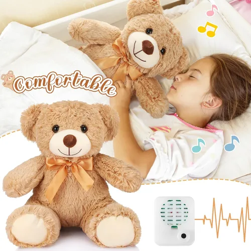 Miniatura 6 de Liliful Oso de Peluche de 12 Pulgadas con Grabación de Voz Memorial Oso de Peluche Grabable Conmemorativo de 30 Segundos Animal de Peluche Grabadora